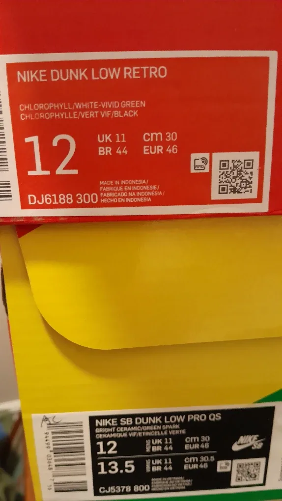 Nike Dunk Low Retro Chlorophyll Size 12