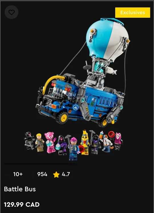 New LEGO Fortnite Battle Bus #77073