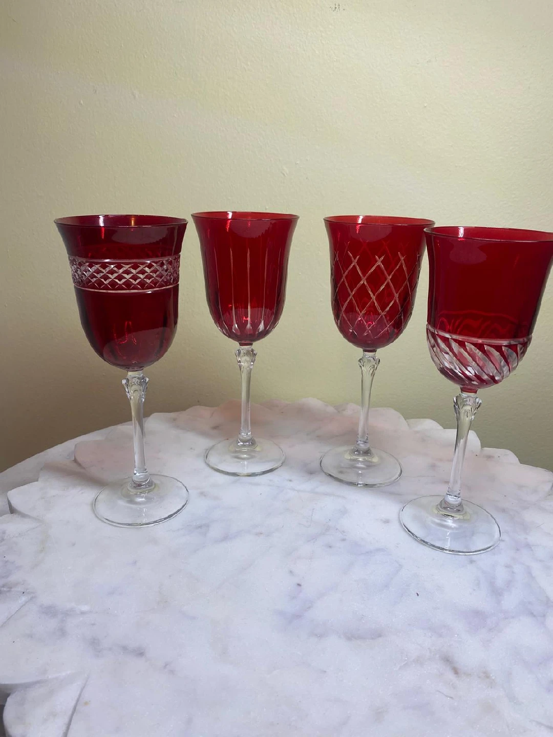 Set of 4 Red Wine Glasses