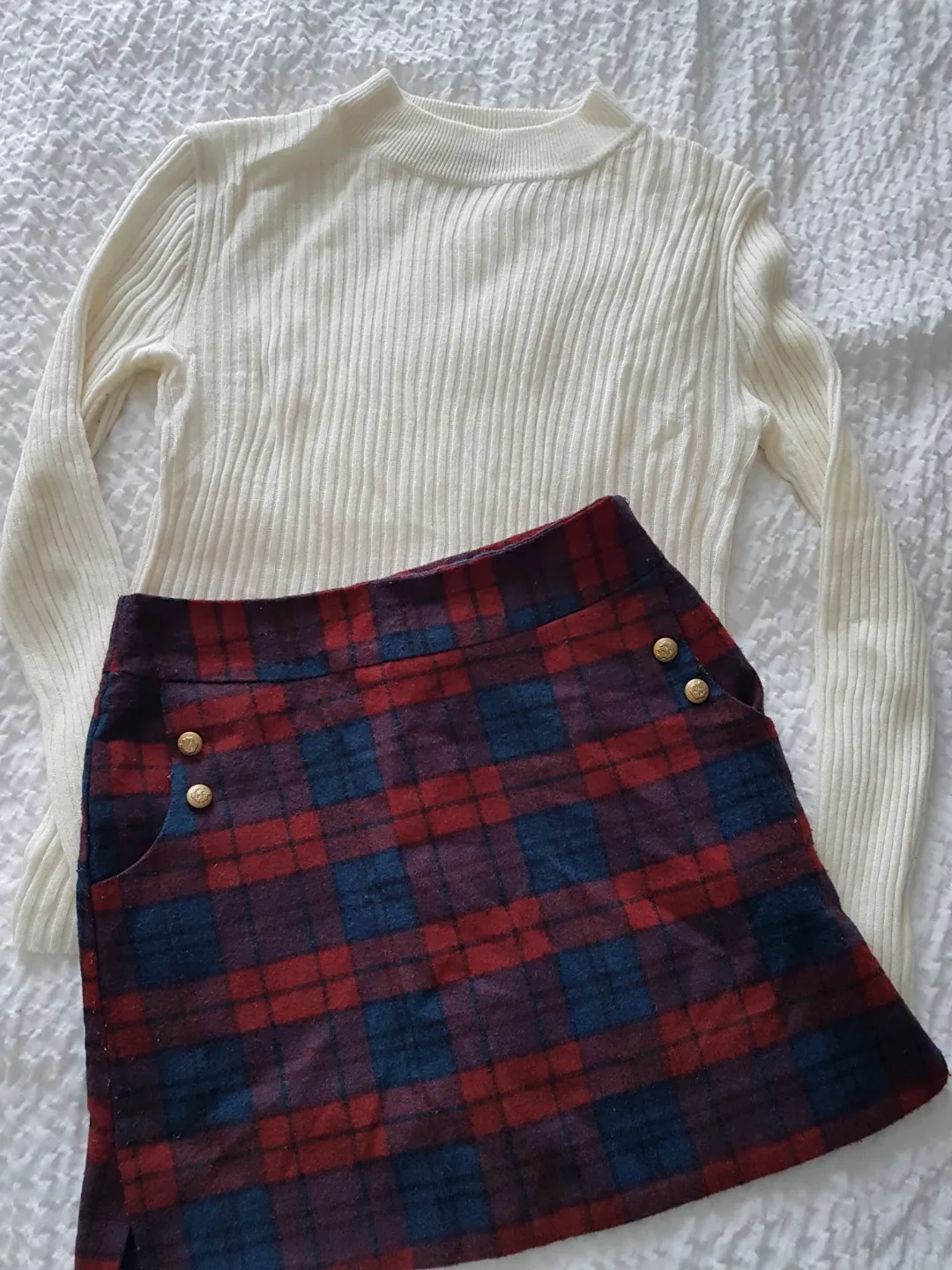 Tartan Plaid Mini Skirt Size Small image indicator(4)
