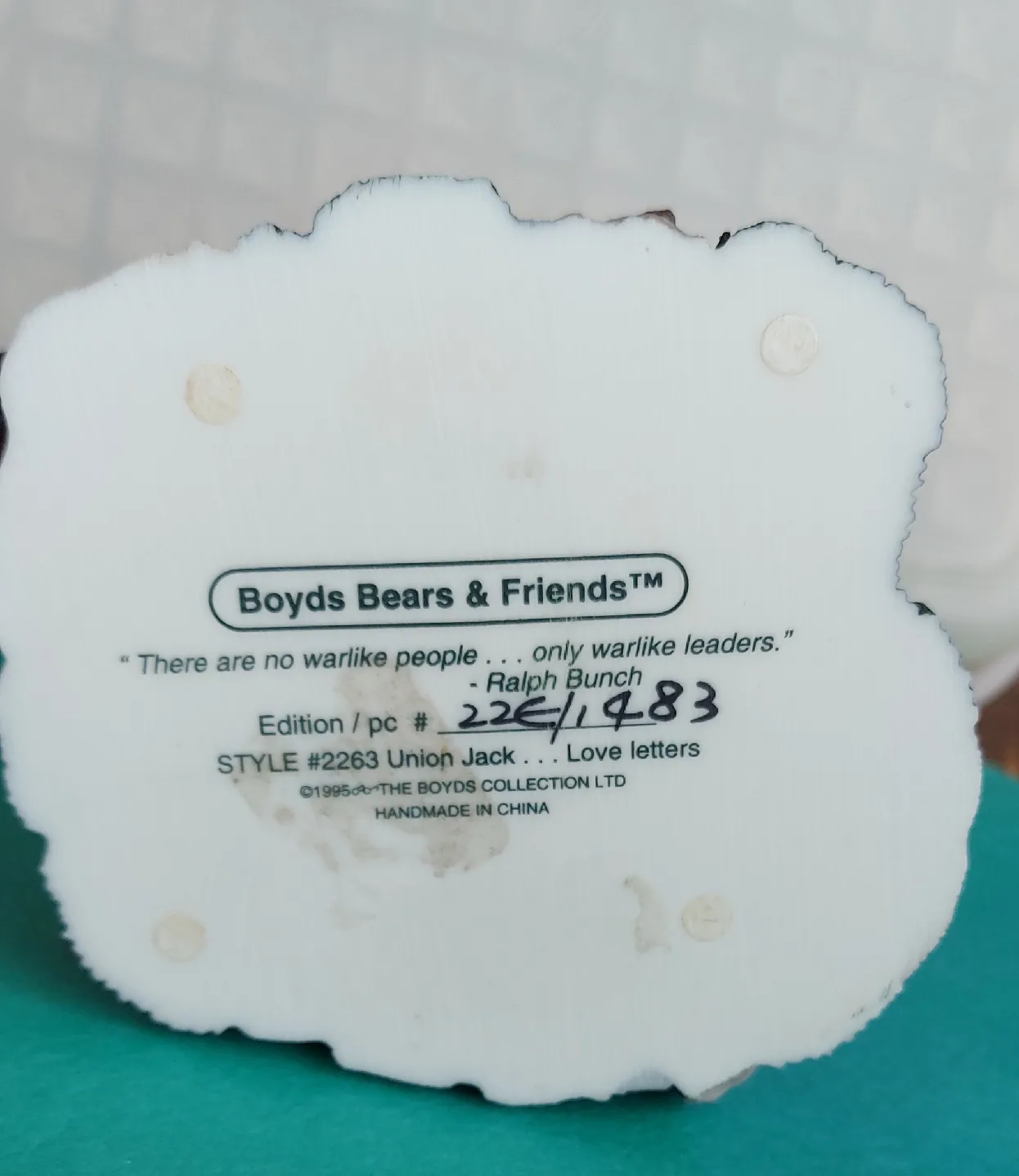 Boyds Bears & Friends Union Jack Figurine image indicator(2)