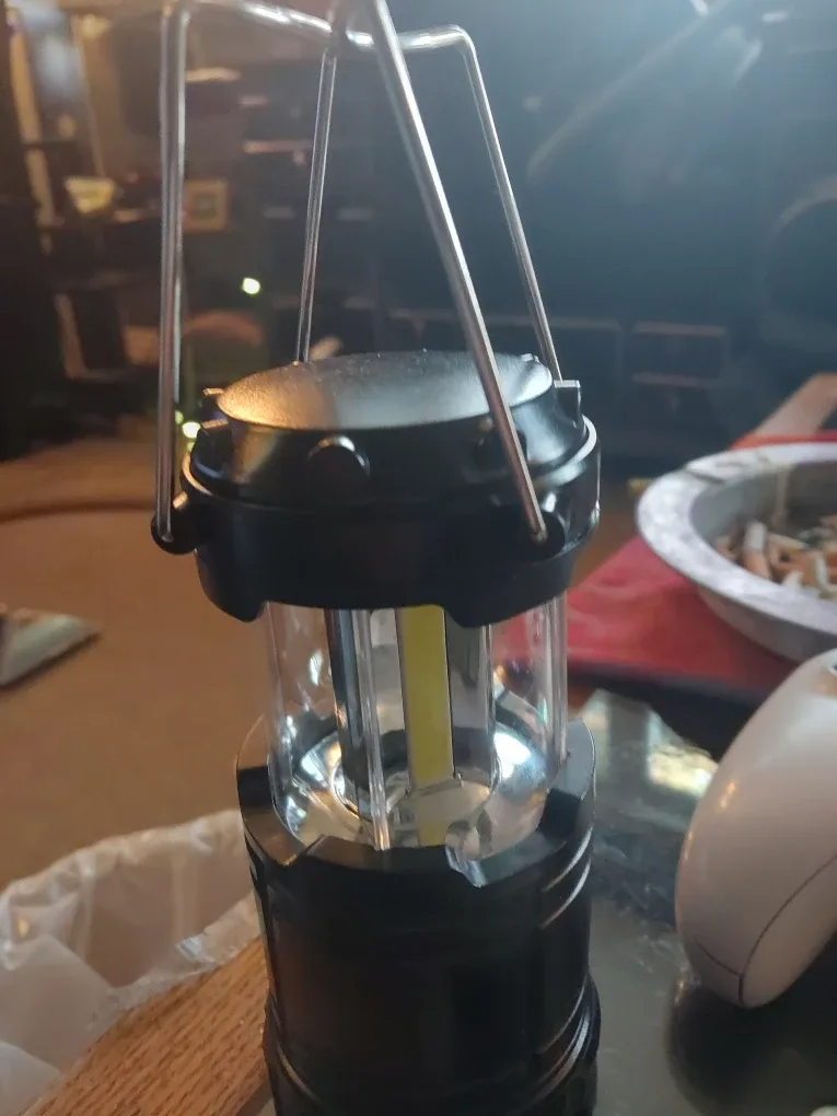 Black Portable LED Camping Lantern image indicator(3)