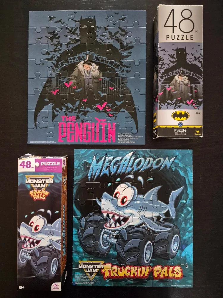 Monster Jam & Batman complete 48pc puzzles!
