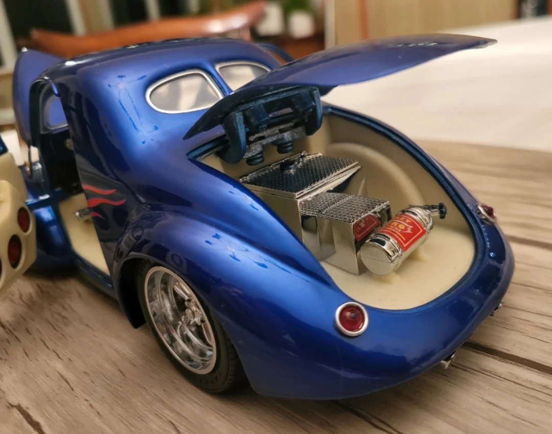 Blue Willys 1941 Coupe Diecast Car - photo 3