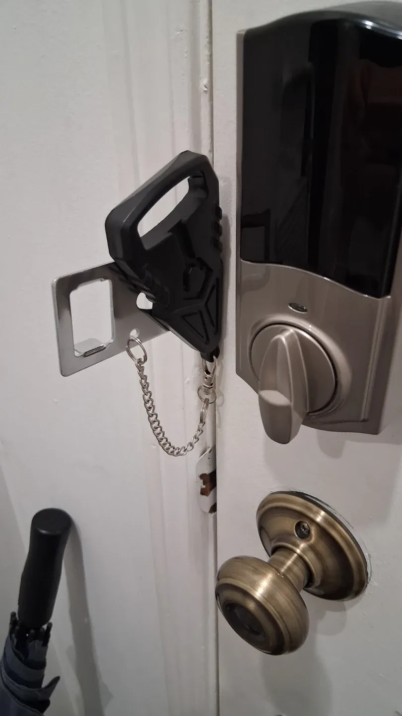 Portable Door Lock for Hotel Room, also a Phone Stand image indicator(2)