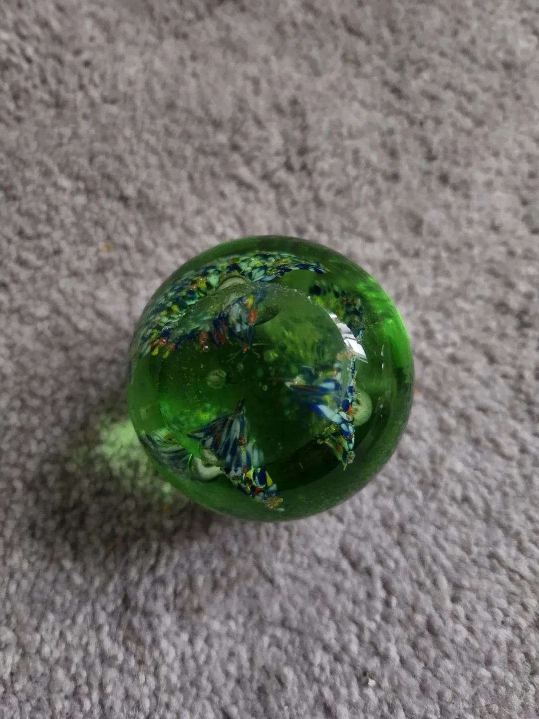 Green Glass paper weight image indicator(2)