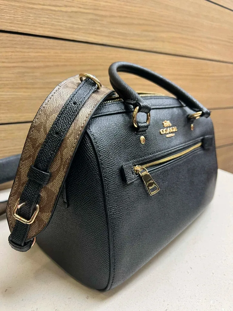 Coach Black Leather Satchel image indicator(2)