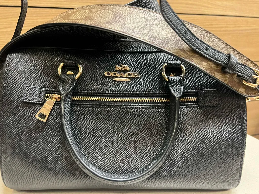 Coach Black Leather Satchel image indicator(3)