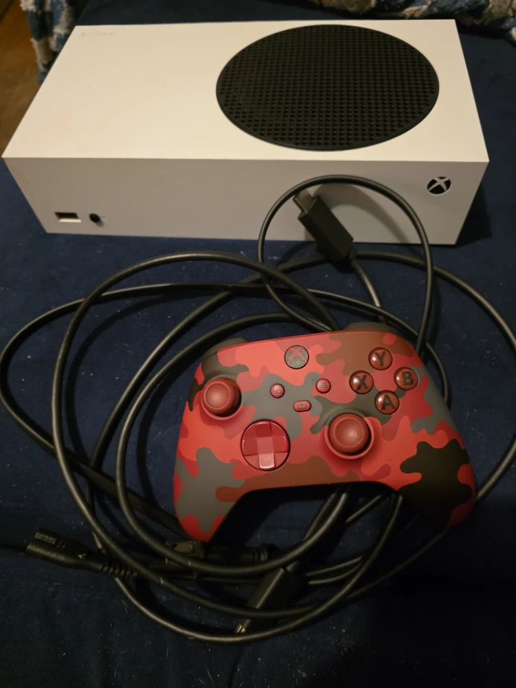 Xbox Series S Console with Red Camo Controller