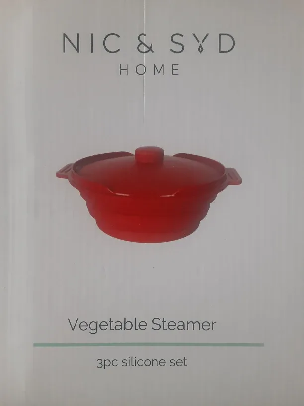 NIC & SYD Home Vegetable Steamer - 3pc Silicone Set