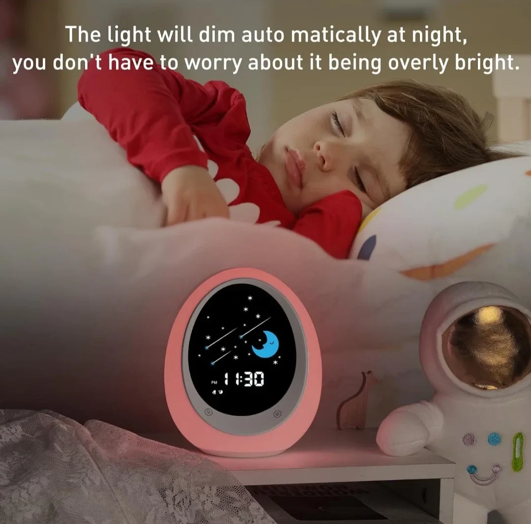 Kids Alarm Clock, Toddler Sleep Training Clock with Sun &....