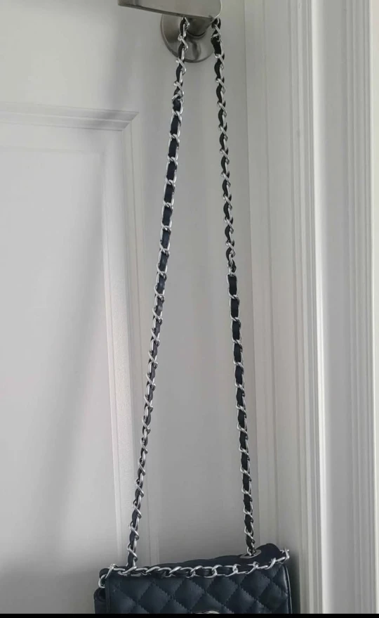 Beautiful designer-inspierd quilted blue shoulder bag - photo 5