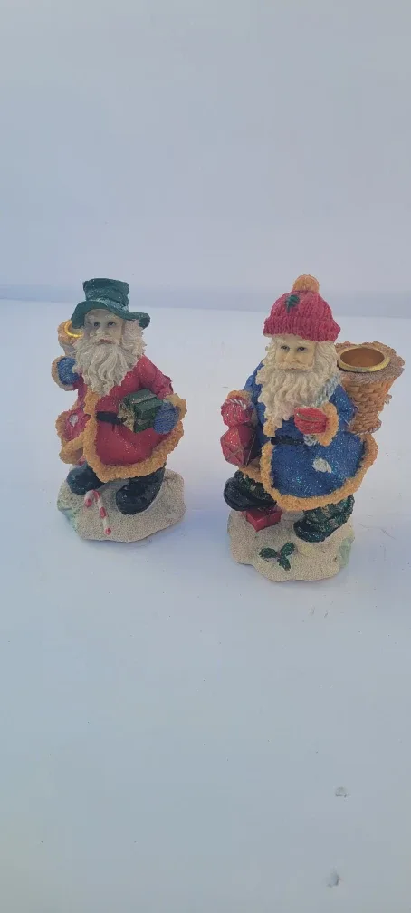 Santa Claus Candle Holder Figurines