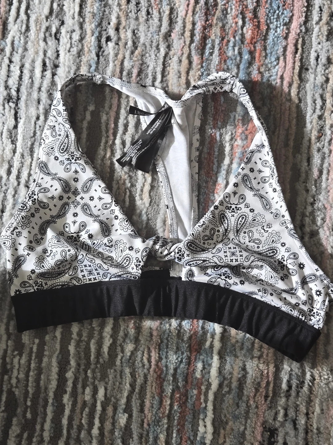 Pink Sport  Black & White Bra Top
