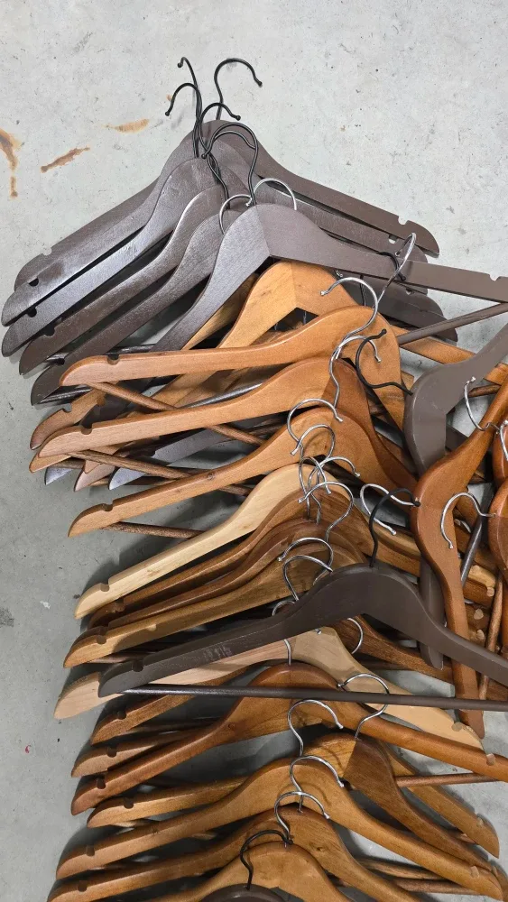 Wooden Clothes Hangers - Mixed Lot 43 pieces