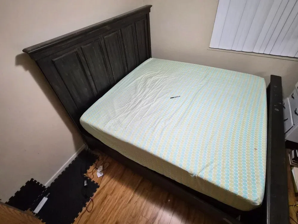 Queen Size Bed Frame - Dark Wood image indicator(3)