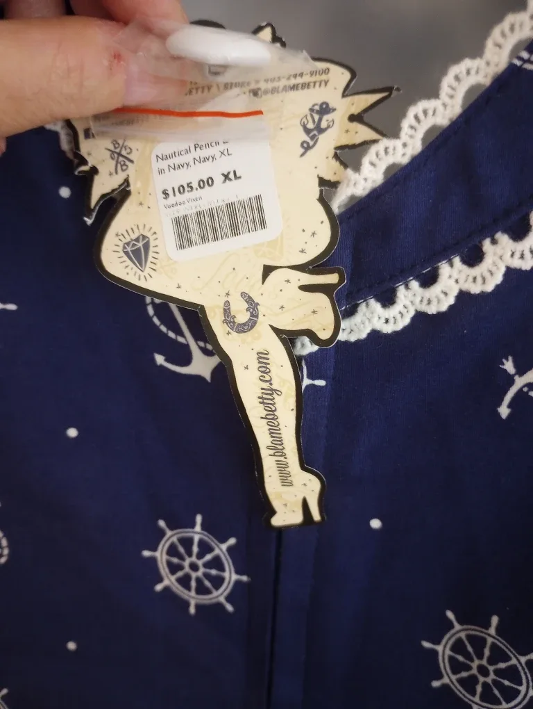 NWT Voodoo Vixen Pin-Up Rockabilly Sailor Dress image indicator(6)