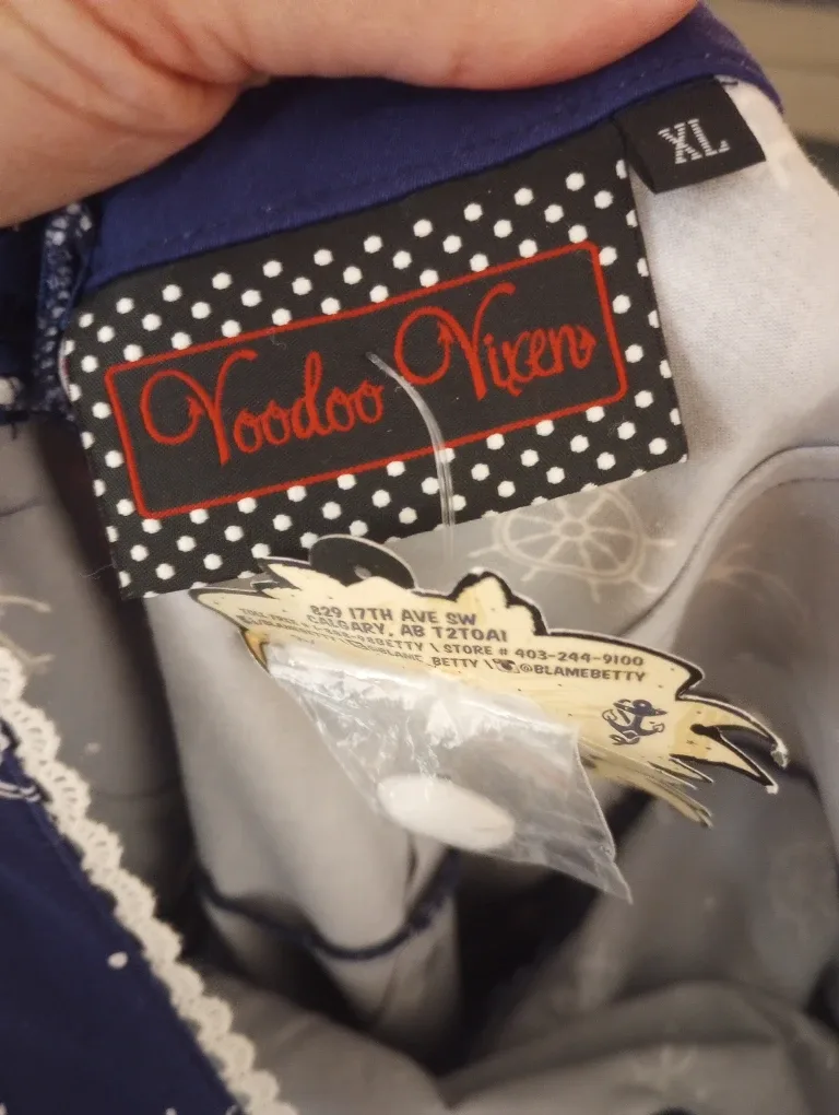 NWT Voodoo Vixen Pin-Up Rockabilly Sailor Dress image indicator(9)