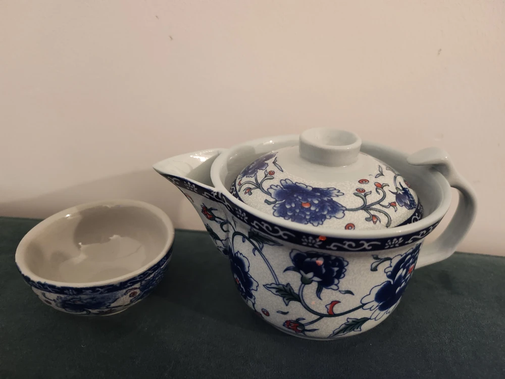Blue Floral Tea Set
