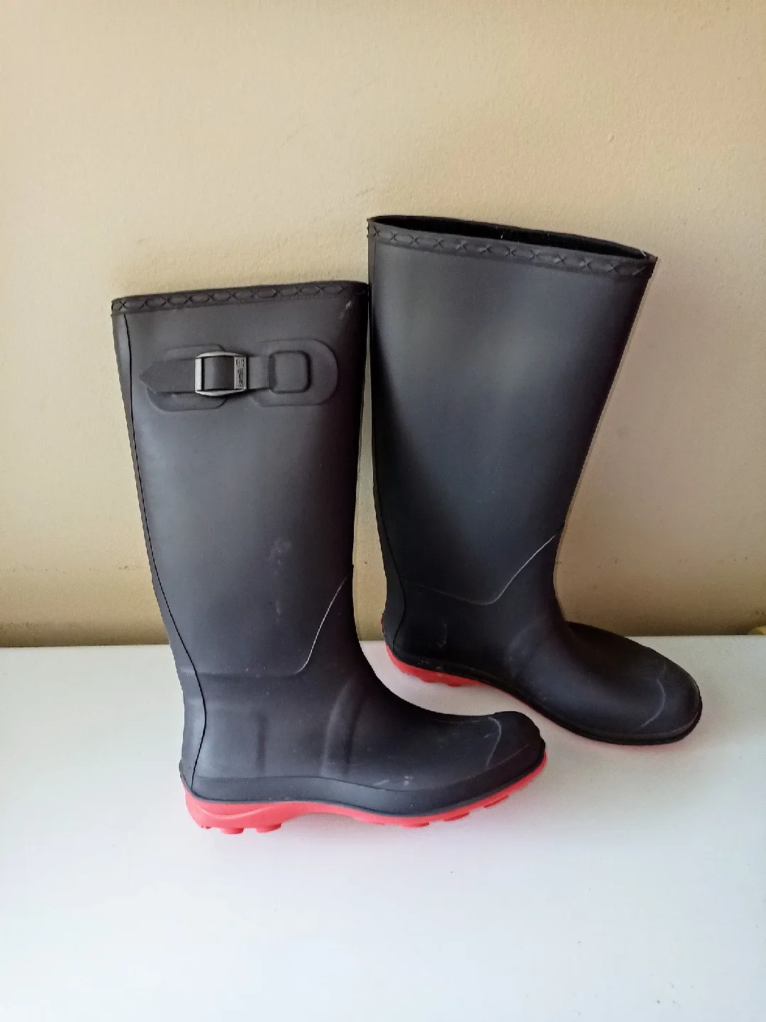 Worn1x Kamik Womens Jennifer Charcoal Gray Rainboots Size 6 thumbnail