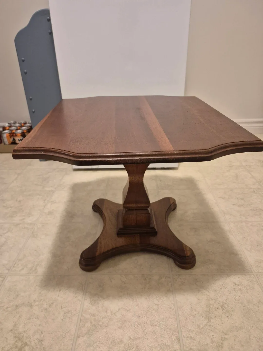 Brown Stained Wooden Side Table image indicator(2)