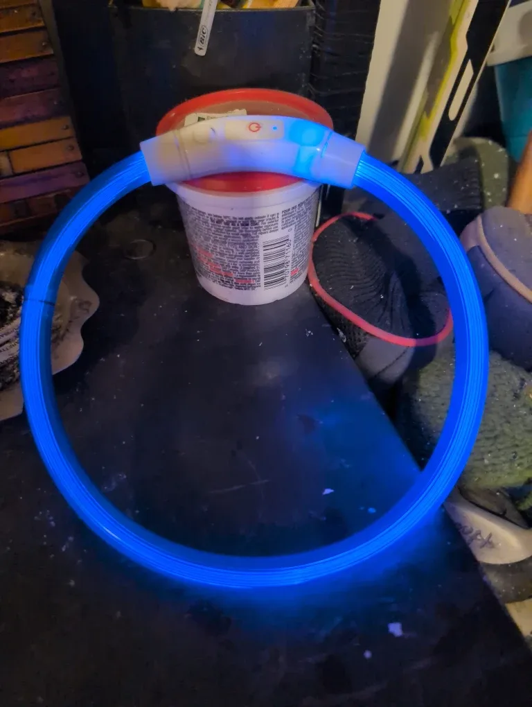 Blue LED Dog Collar