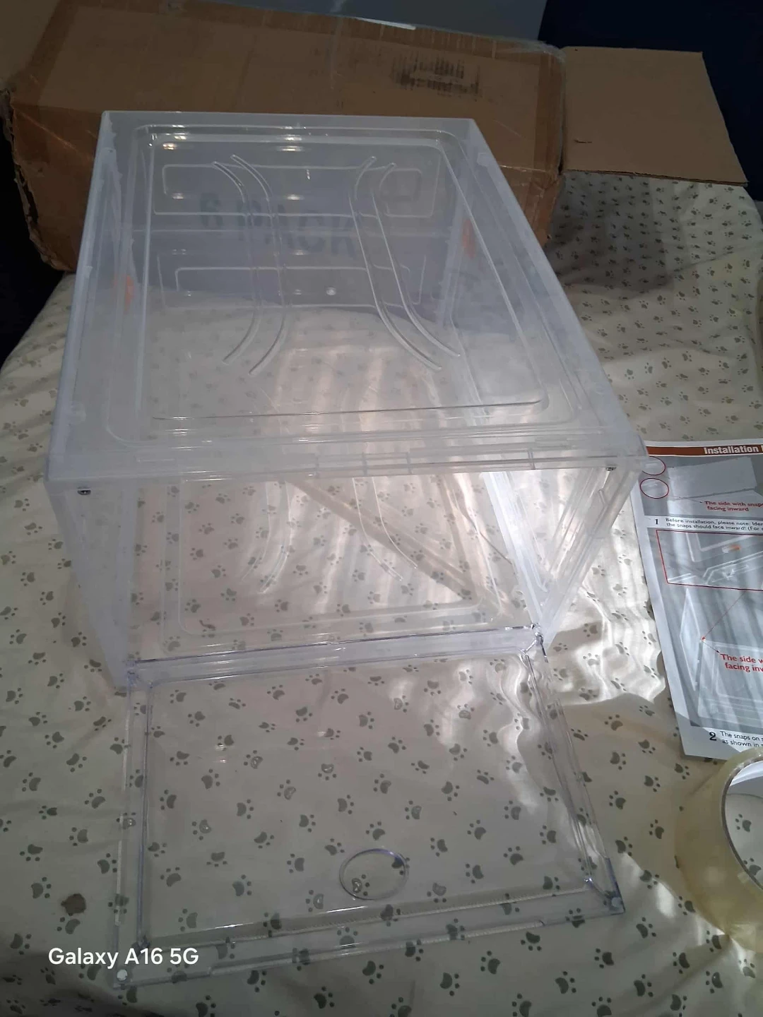 Clear Stackable Shoe Storage Box, Size 11 US - photo 5