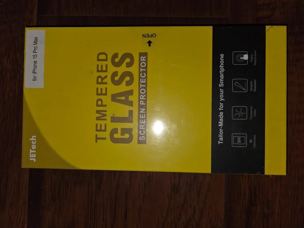 New JETech Tempered Glass Screen Protector for iPhone 15 Pro Max