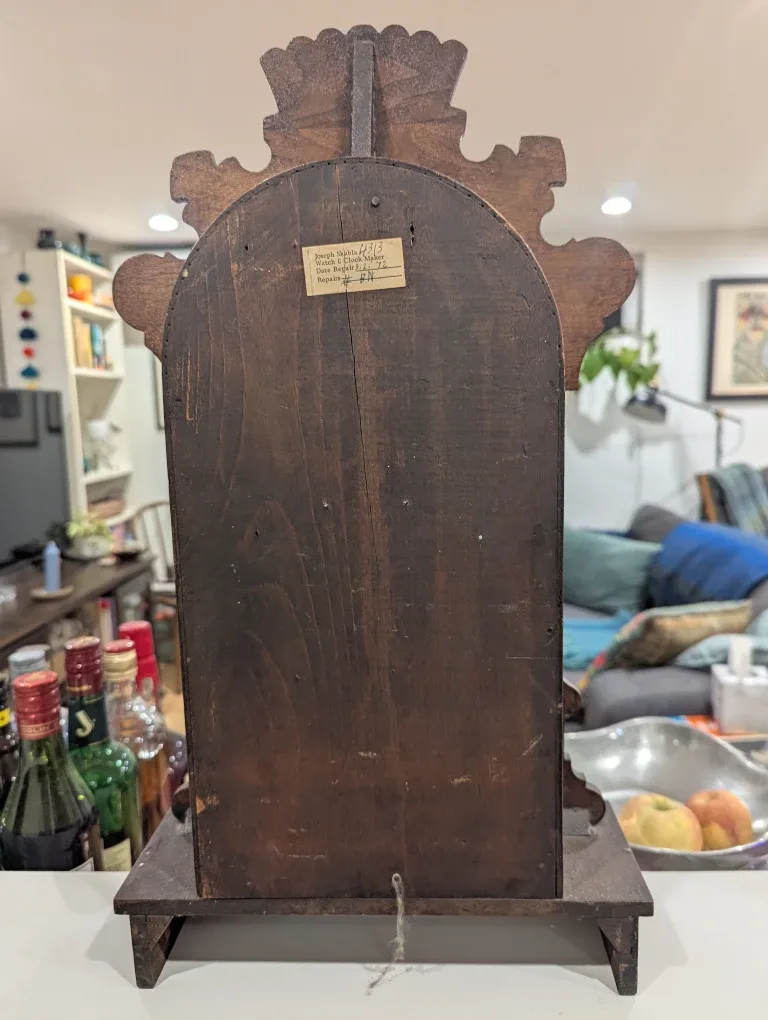 Antique Wooden Mantle Clock