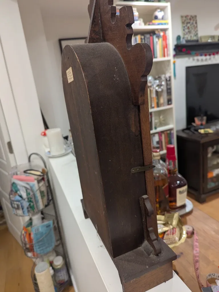 Antique Wooden Mantle Clock image indicator(2)