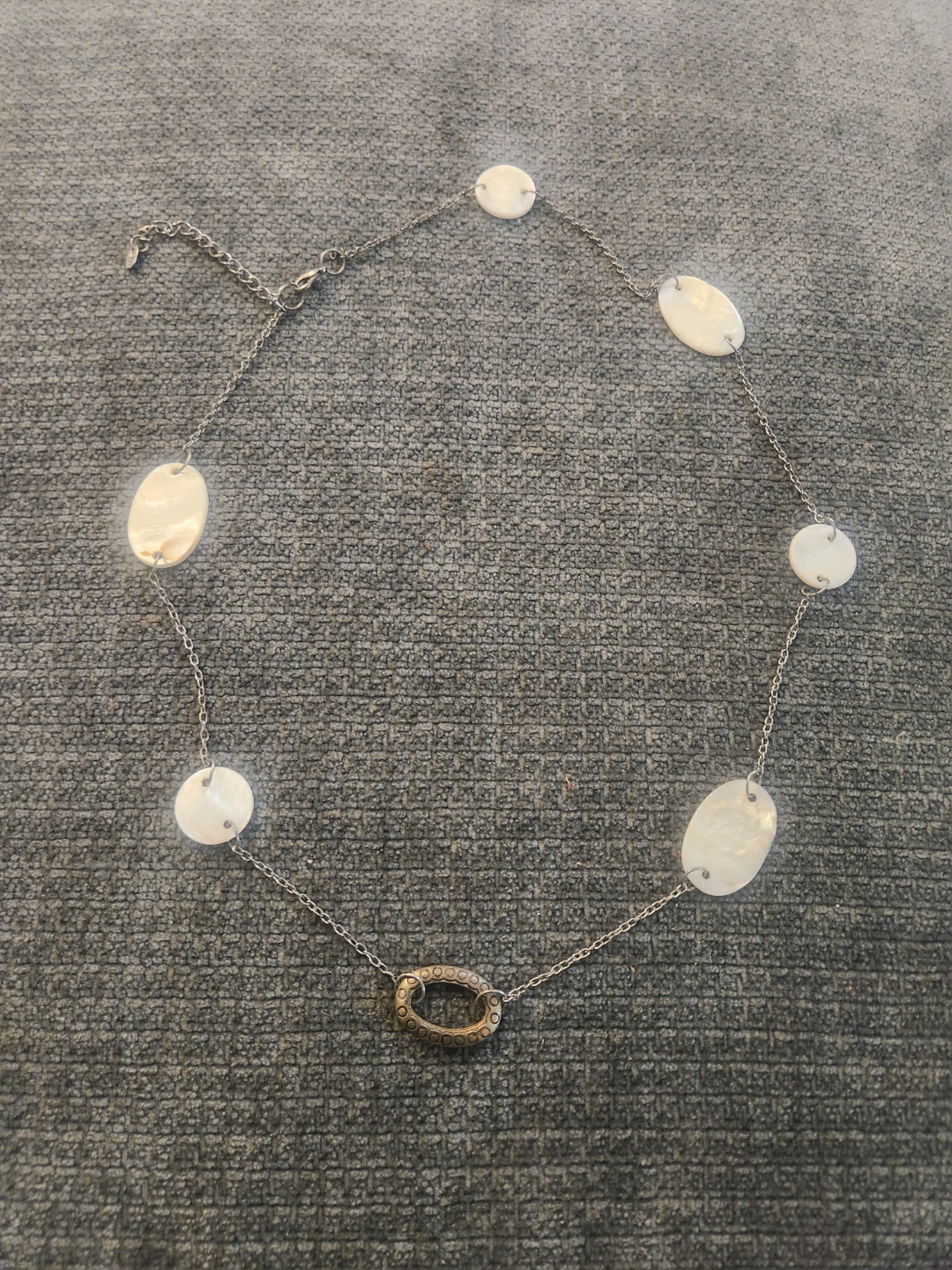 Mother of Pearl & Silver Necklace