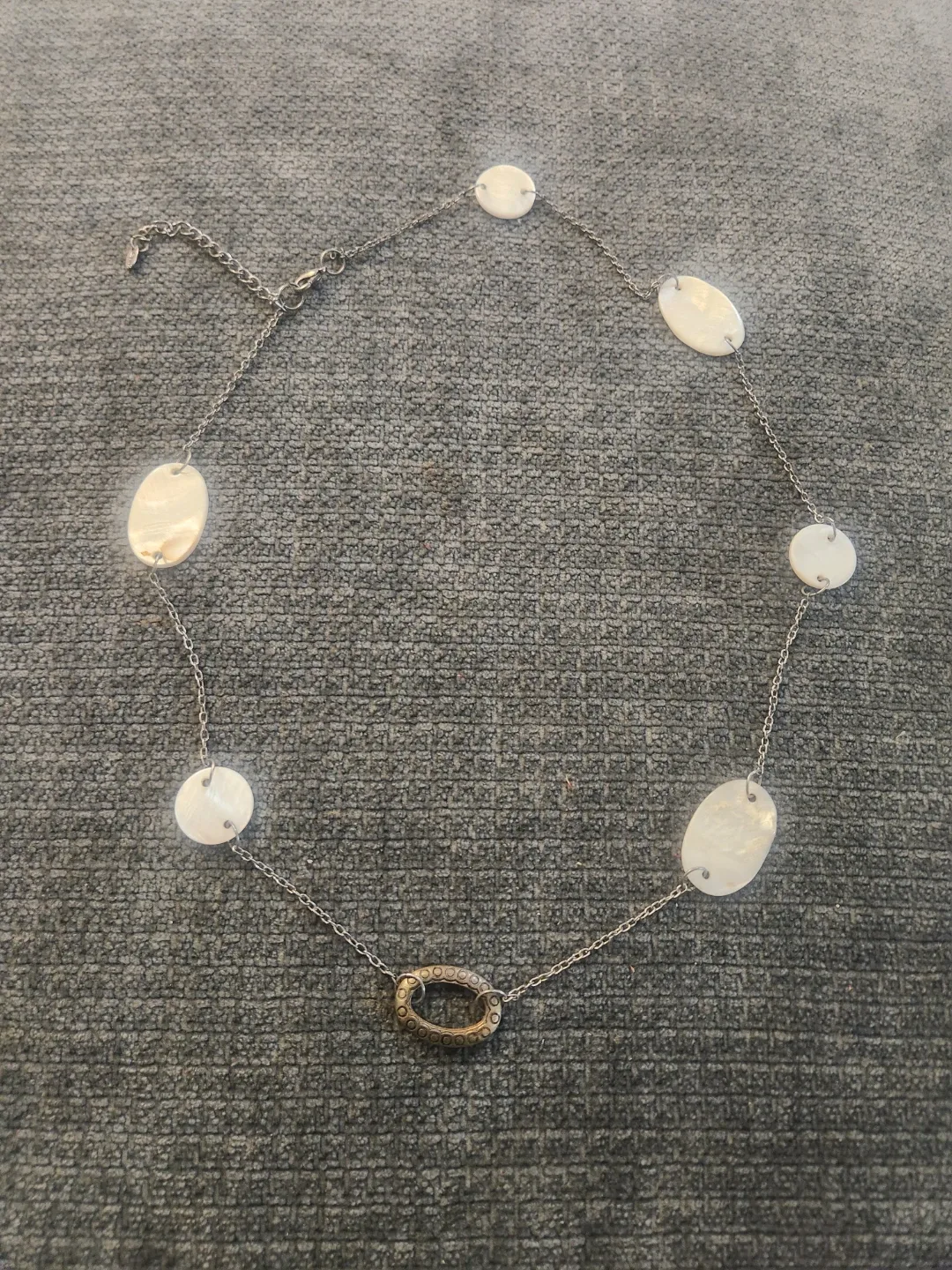 Mother of Pearl & Silver Necklace