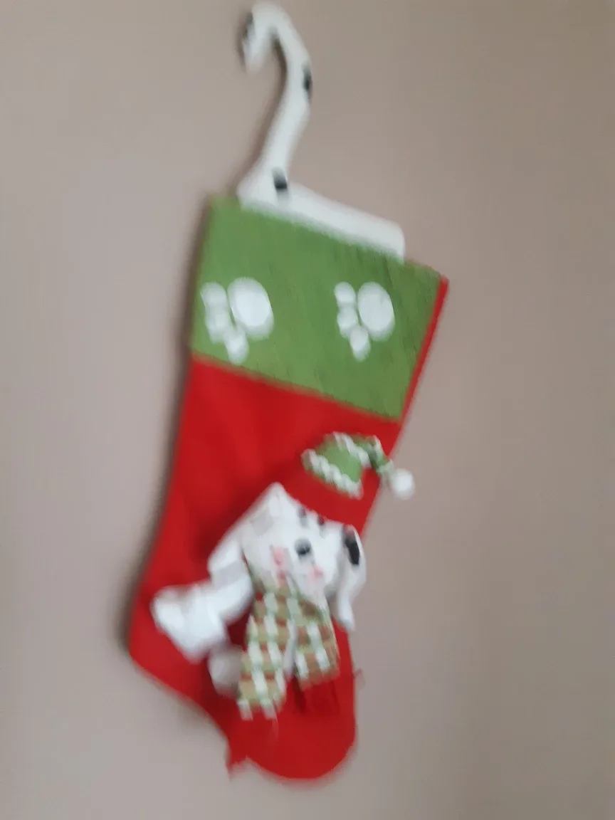 Christmas Pet Stocking with Plush Dog