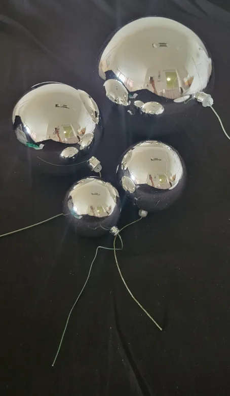 Silver Christmas Ball Ornaments image indicator(4)