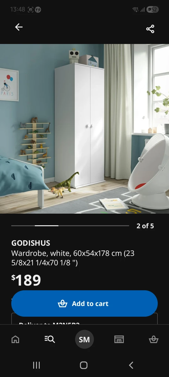 White Wardrobe with Space Decals - photo 2