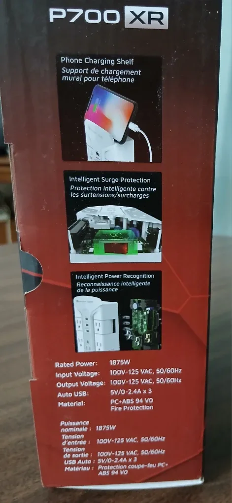 Ultralink Noir P700 XR Multimedia Surge Protector image indicator(2)