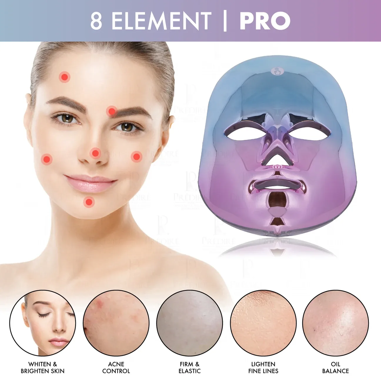PREDIRE 8 Element Pro LED Face Mask - Limited Edition image indicator(4)