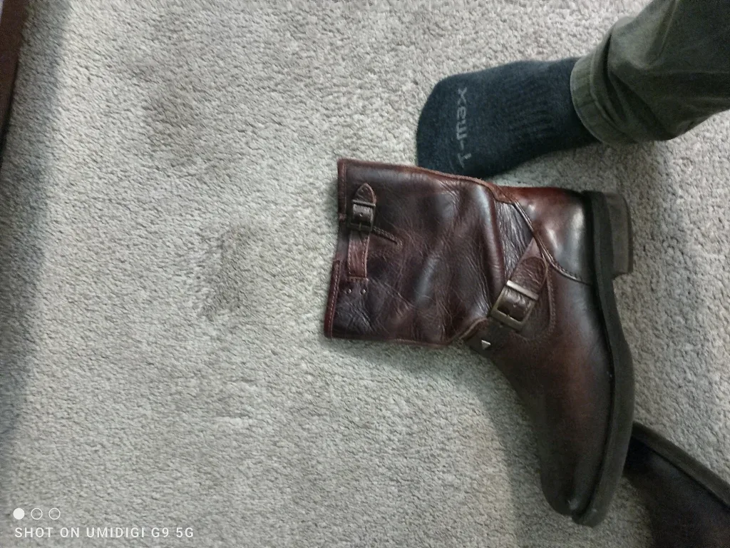 Brown Leather Motorcycle Boots - Size 11 image indicator(5)