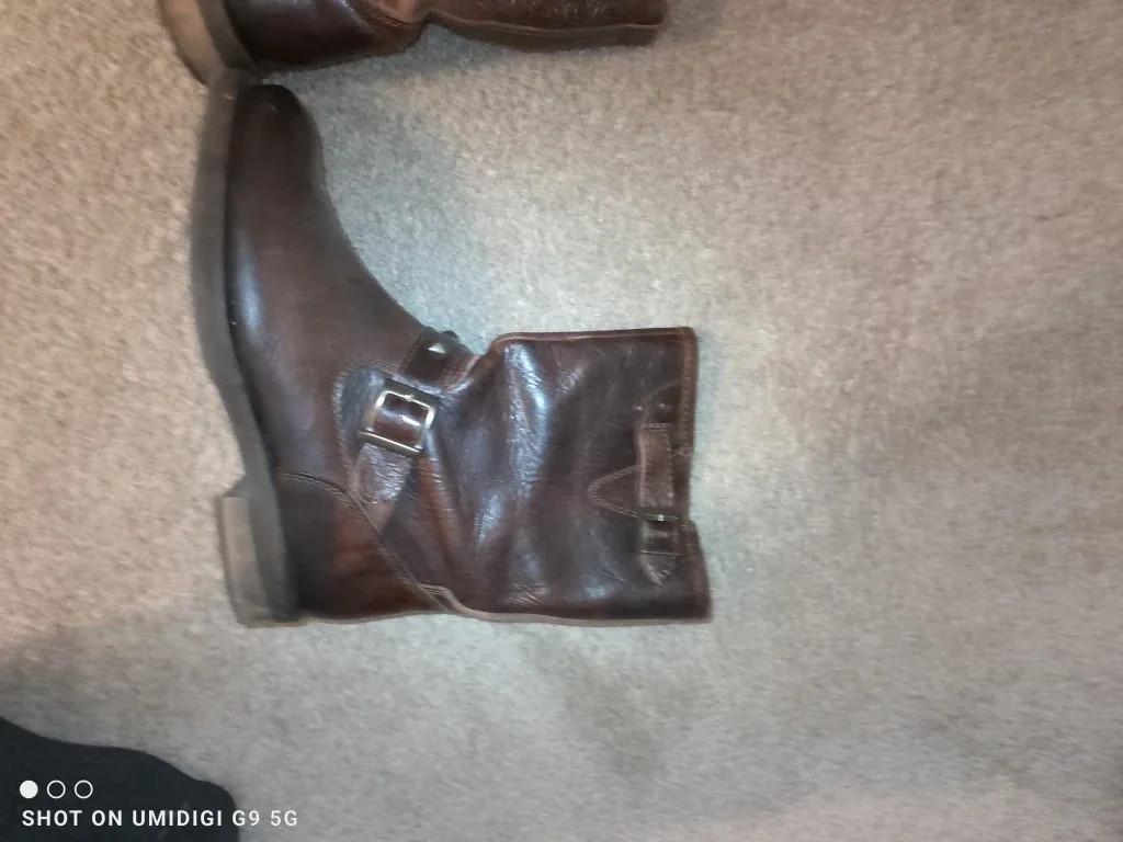 Brown Leather Motorcycle Boots - Size 11 image indicator(6)
