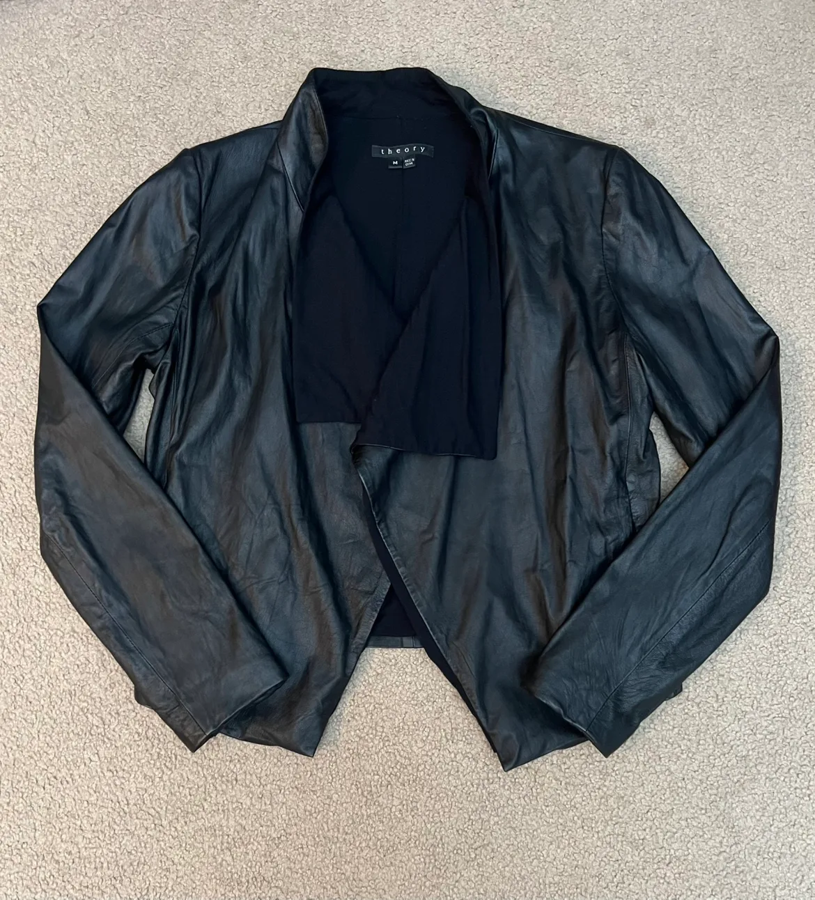 Theory Kanya Black Light Leather Jacket image indicator(2)