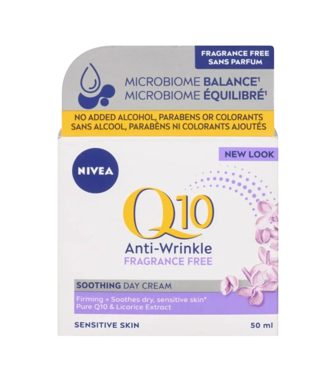 (NEW) Nivea Q10 Anti-Wrinkle Soothing Day/Night Cream 50ml
