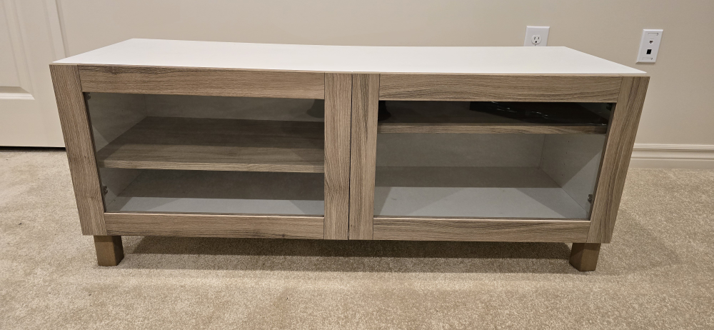 White & Wood TV Stand
