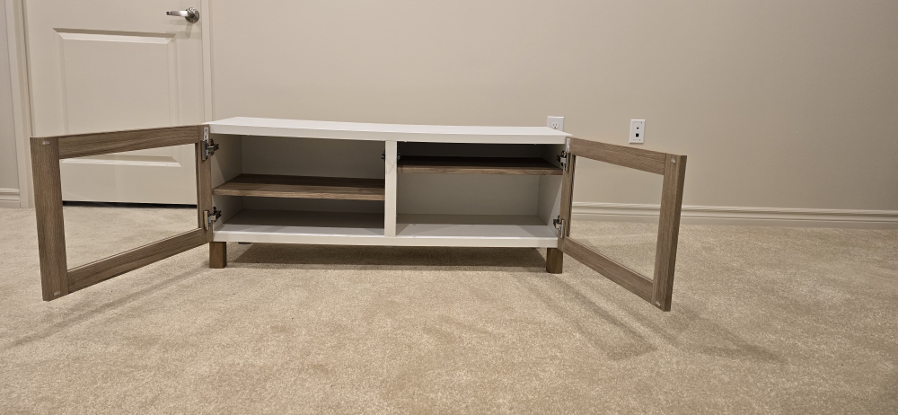 White & Wood TV Stand - photo 2