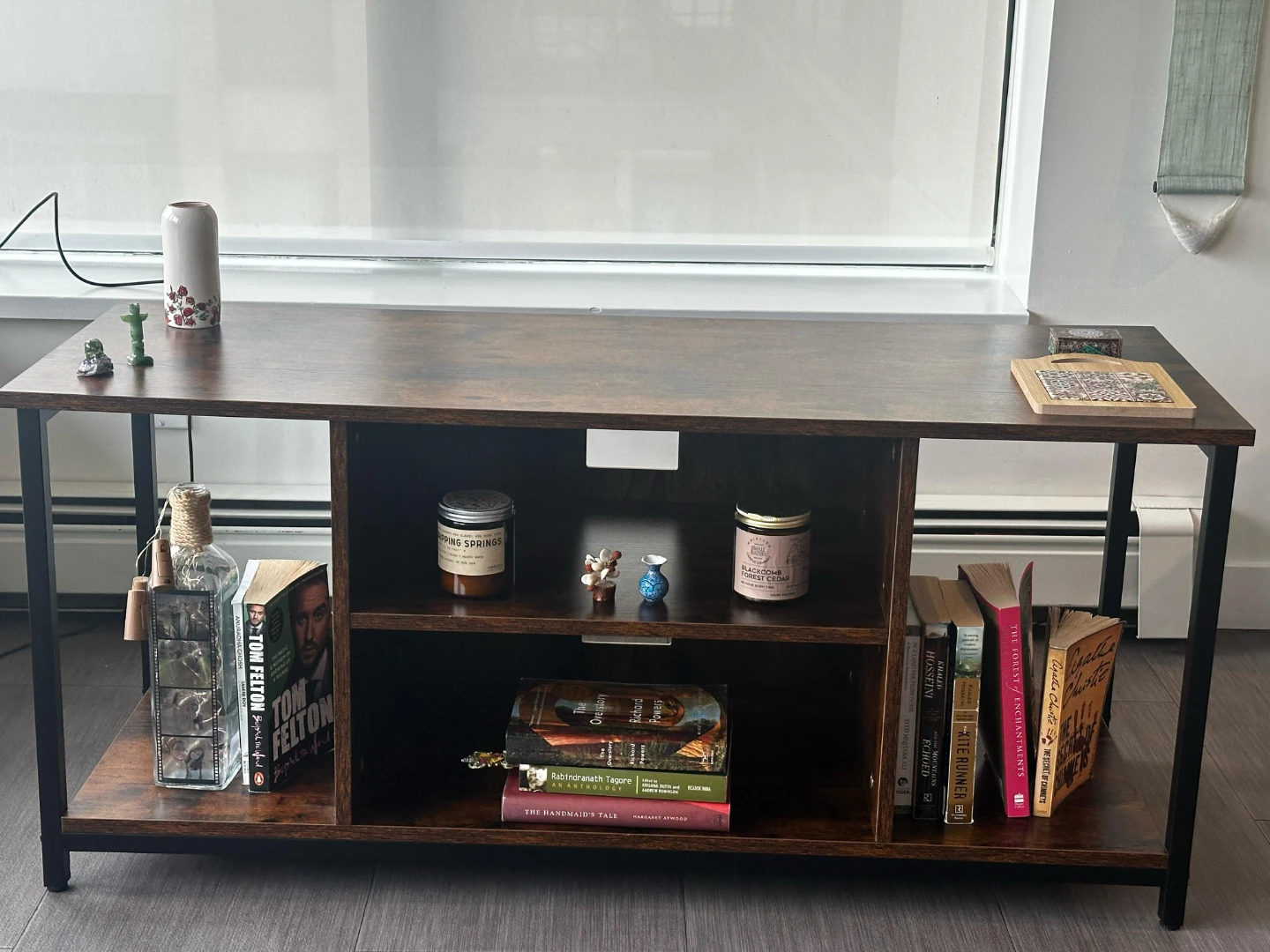TV Stand for TVs Up to 55 Inches with Open Storage Shelves - photo 2