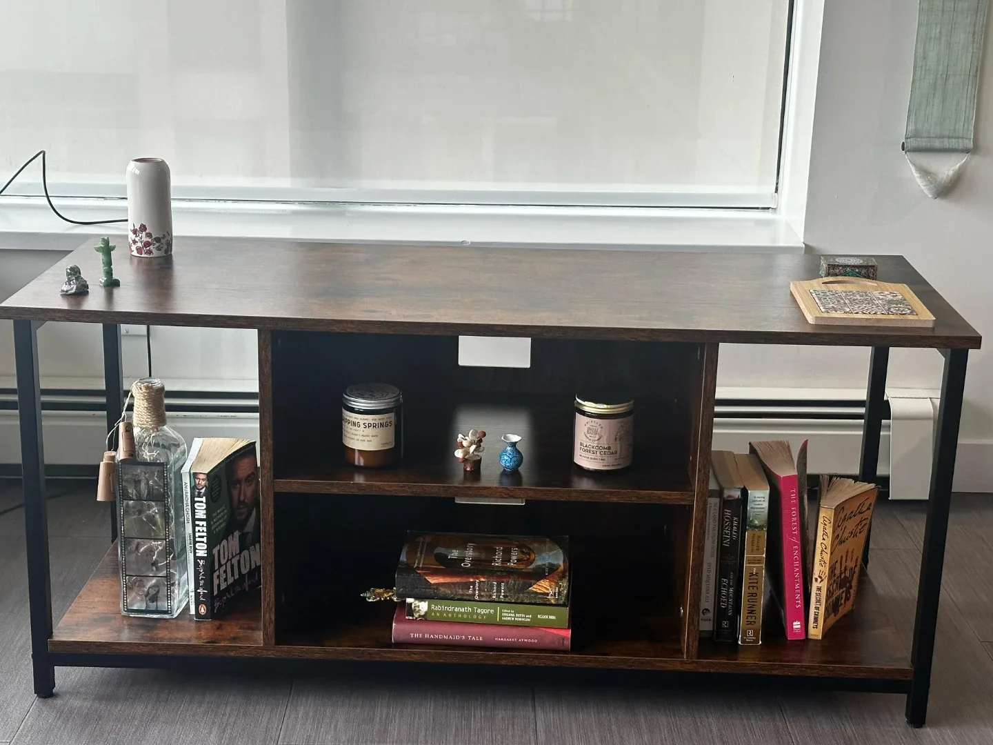 TV Stand for TVs Up to 55 Inches with Open Storage Shelves image indicator(2)