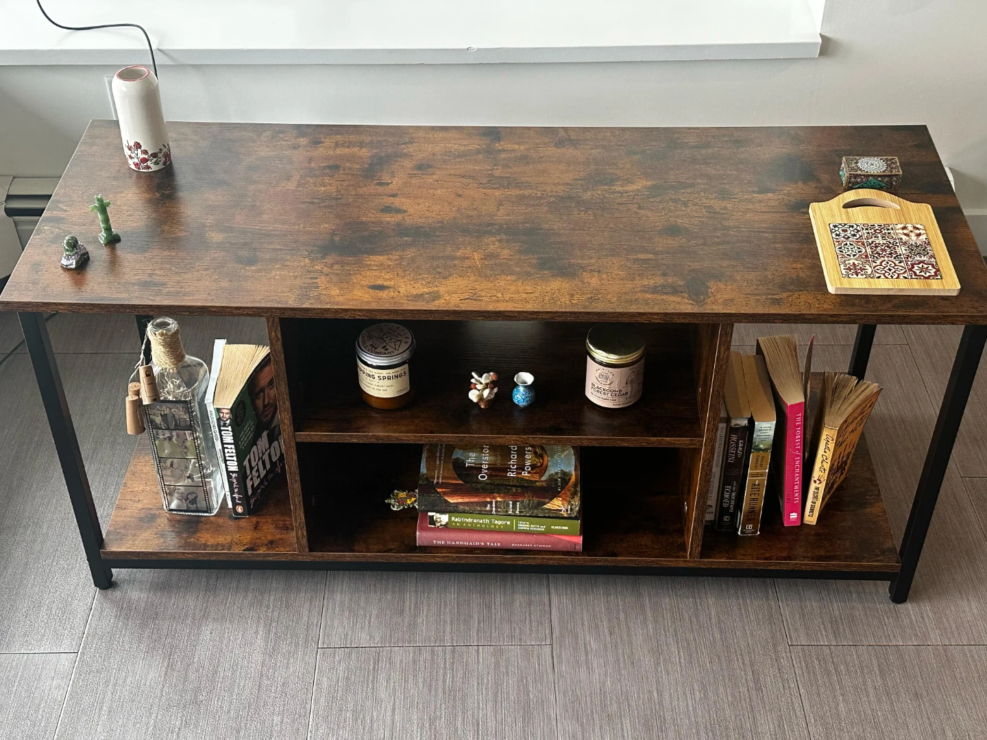 TV Stand for TVs Up to 55 Inches with Open Storage Shelves - photo 3
