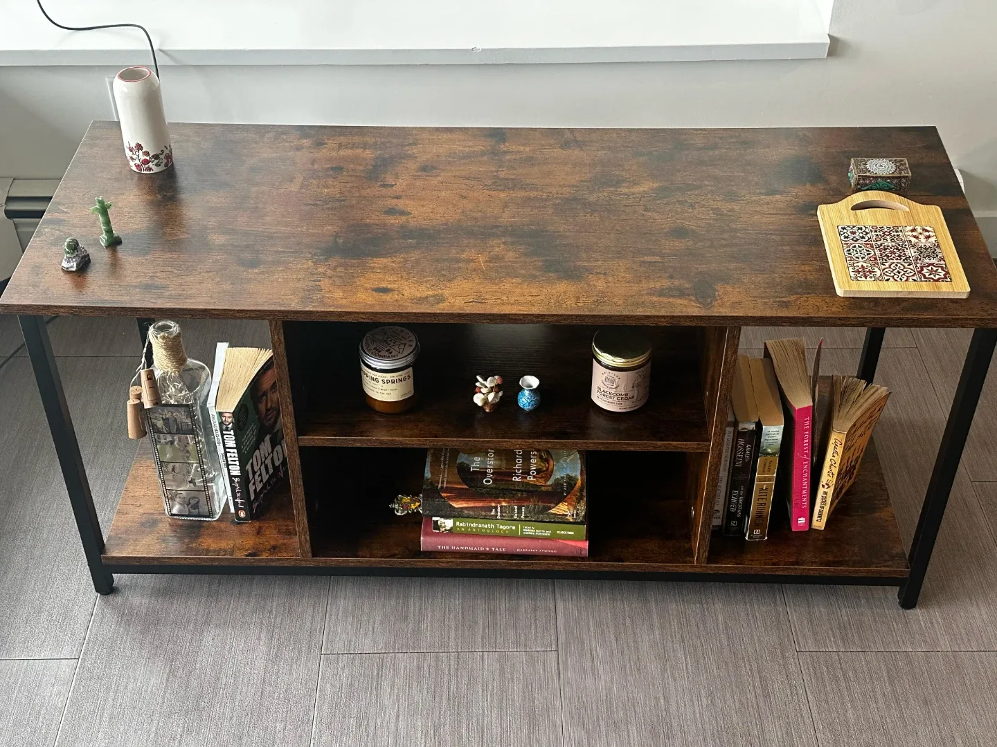 TV Stand for TVs Up to 55 Inches with Open Storage Shelves image indicator(3)