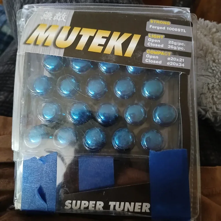 Muteki Super Tuner Lug Nuts - Chrome Blue