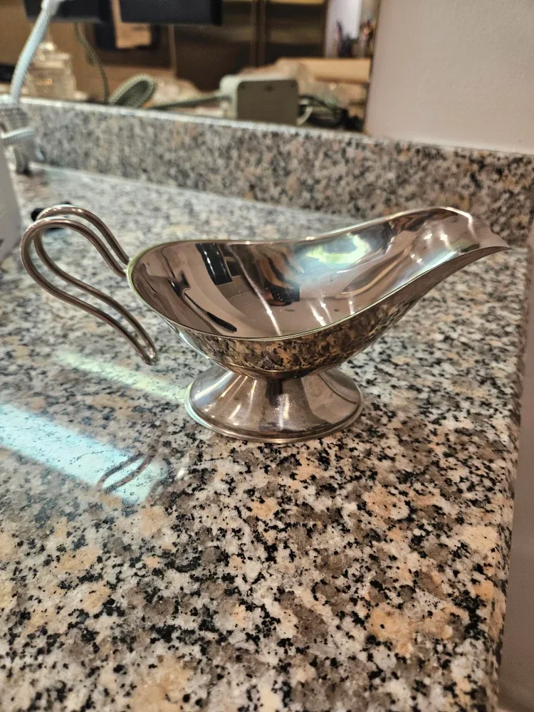 Silver Gravy Boat with Handle