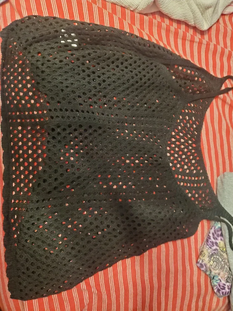 Black Fishnet Cover-Up - Size Unknown